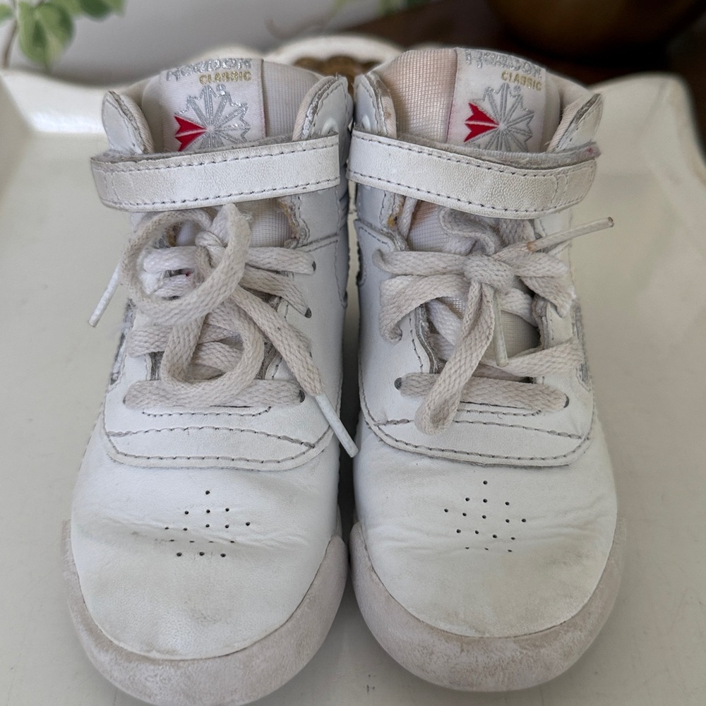 Reebok Freestyle Toddler White High-Top Sneakers - Size 9